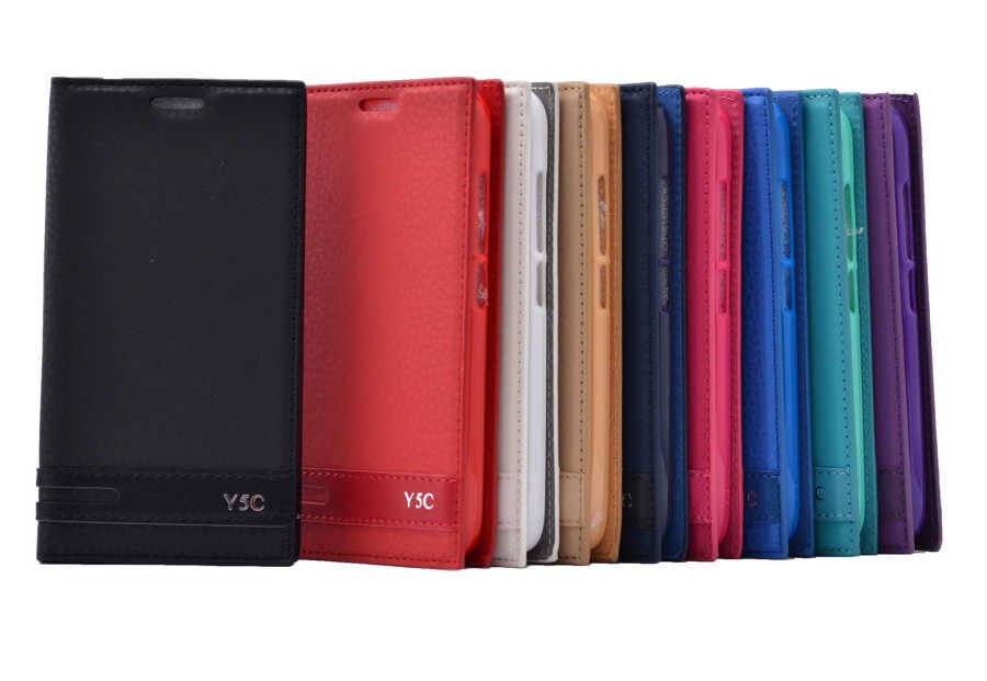 Huawei Y5C Honor Bee Kapaklı Kılıf Darbelere Karşı Tam Korumalı (ELİTE) Pembe