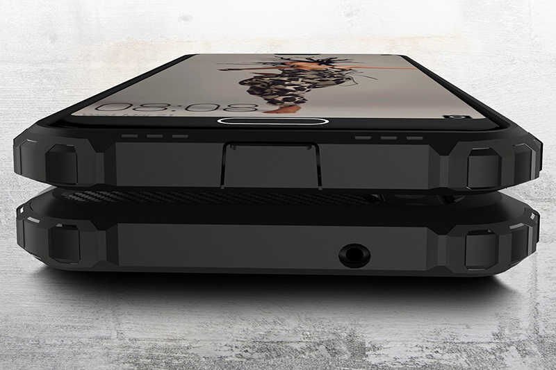 Huawei P20 Kılıf Armor Köşe Korumalı Çift Katman Tank Zırh Kapak (CRASH) Kırmızı