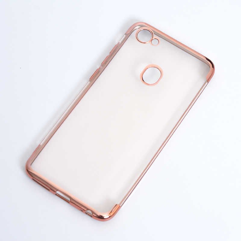 Casper Via G3 Kılıf Dört Köşe Renkli Lazer Şeffaf Silikon Kapak (GLİTTER) Rose Gold