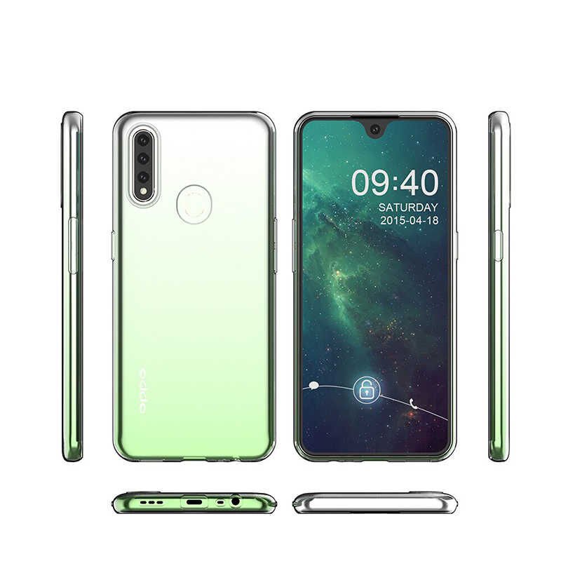 Oppo A31 Şeffaf Kılıf Yumuşak İnce Tasarımlı Kapak (SÜPER) Renksiz