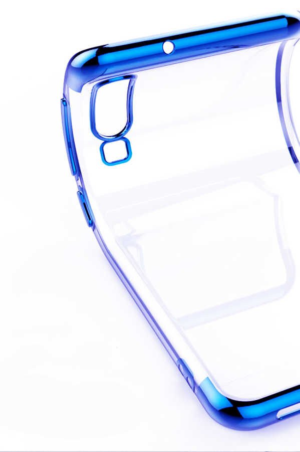 Huawei P30 Kılıf Dört Köşe Renkli Lazer Şeffaf Silikon Kapak (GLİTTER) Gri