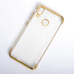 Huawei Honor 8C Kılıf Dört Köşe Renkli Lazer Şeffaf Silikon Kapak (GLİTTER) Gri