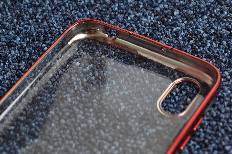 Huawei Y5 2019 Kılıf Dört Köşe Renkli Lazer Şeffaf Silikon Kapak (GLİTTER) Rose Gold