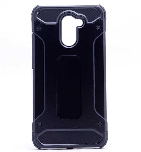 Huawei Y7 Prime Kılıf Armor Köşe Korumalı Çift Katman Tank Zırh Kapak (CRASH) Kırmızı