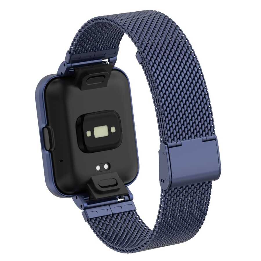 Xiaomi Redmi Watch 2 Lite  Metal Kordon Örgü Tasarımlı (KRD-66) Krem