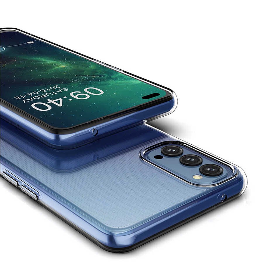 Oppo Reno 4 Şeffaf Kılıf Yumuşak İnce Tasarımlı Kapak (SÜPER) Renksiz