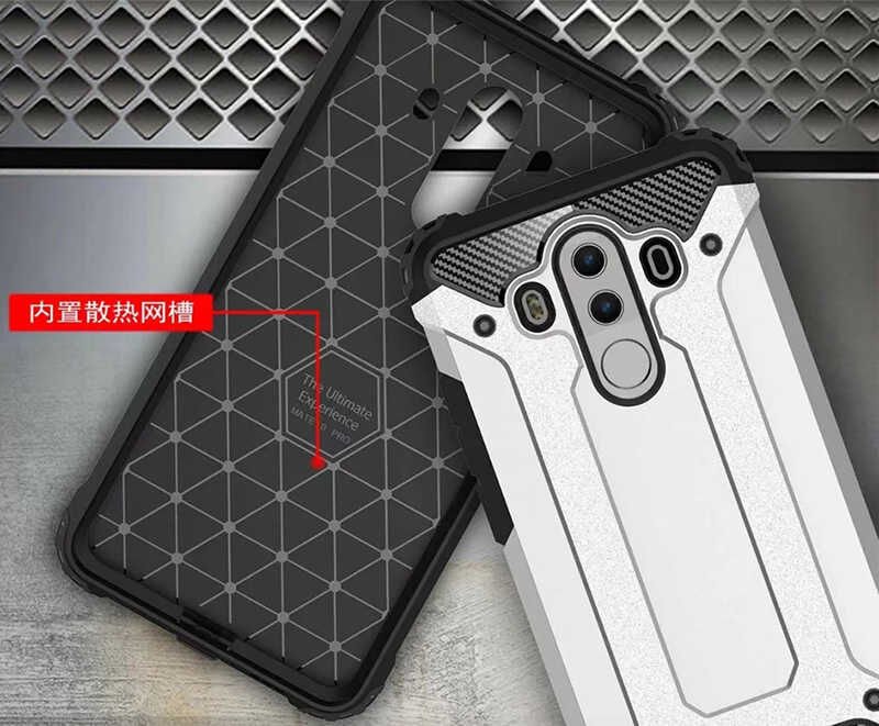 Huawei Mate 10 Pro Kılıf Armor Köşe Korumalı Çift Katman Tank Zırh Kapak (CRASH) Mavi