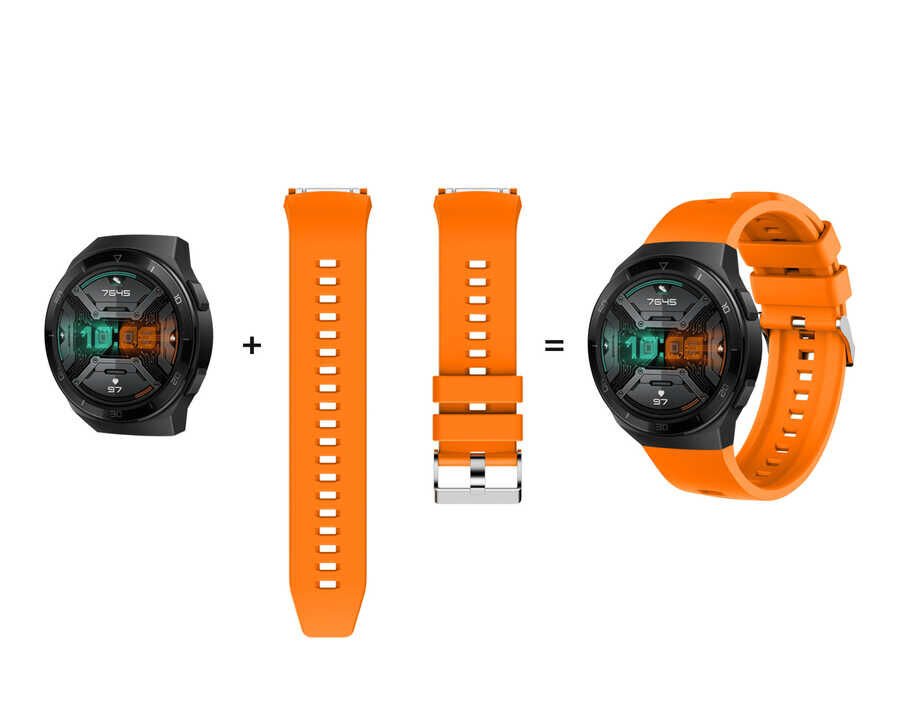 Huawei Watch Gt 3 46mm Gt/gt2/gt2e/gt2 Pro/gt3 Pro (22MM) Silikon Kordon Esnek Yapılı (KRD-26) Beyaz