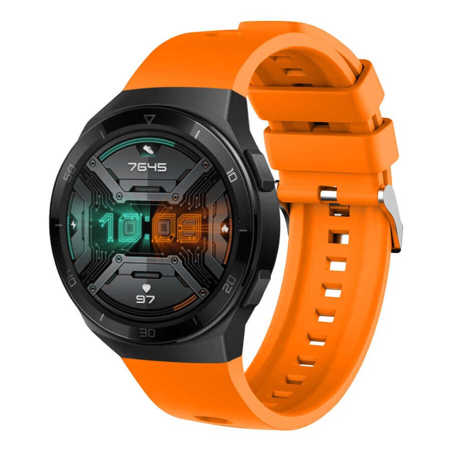 Huawei Watch Gt 3 46mm Gt/gt2/gt2e/gt2 Pro/gt3 Pro (22MM) Silikon Kordon Esnek Yapılı (KRD-26) Pembe Açık