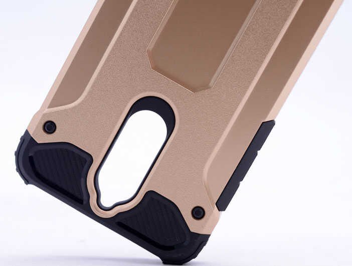 Huawei Mate 10 Lite Kılıf Armor Köşe Korumalı Çift Katman Tank Zırh Kapak (CRASH) Gold