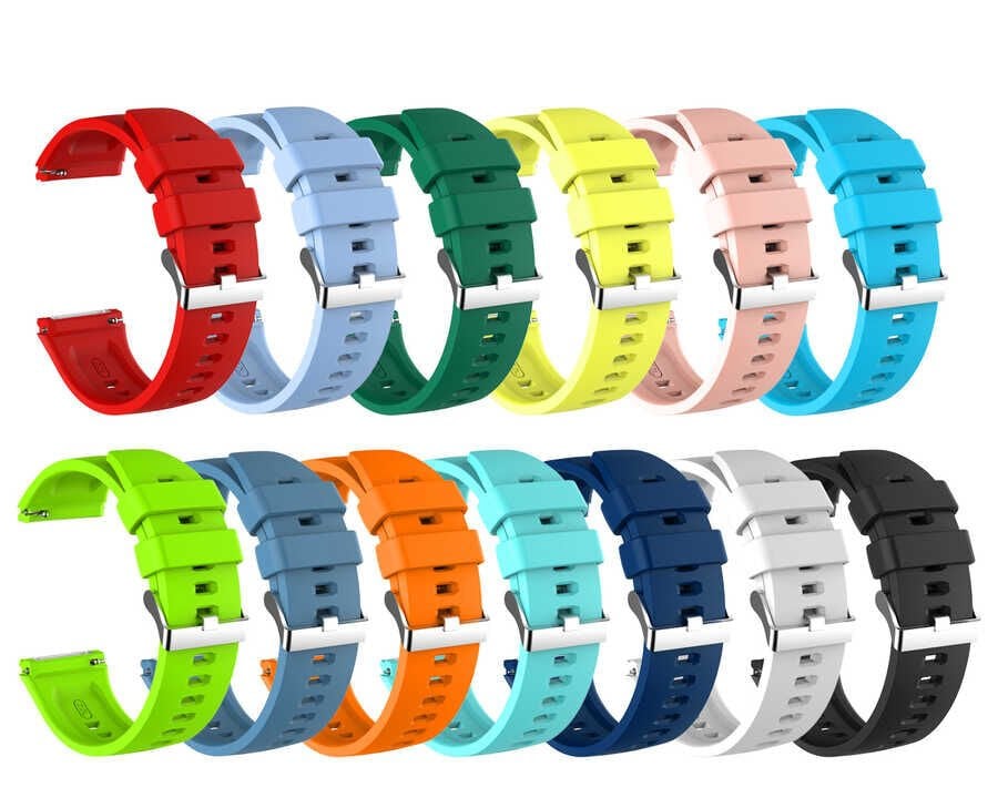 Huawei Watch Gt 3 46mm Gt/gt2/gt2e/gt2 Pro/gt3 Pro (22MM) Silikon Kordon Esnek Yapılı (KRD-26) Mavi Açık