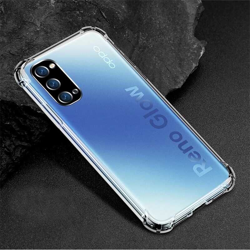 Oppo Reno 4 Şeffaf Kılıf Köşelerde Darbelere Karşı Ultra Kalınlık (ANTİSHOCK) Renksiz