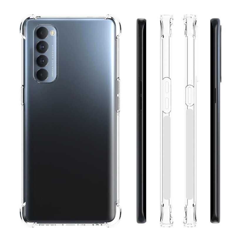 Oppo Reno 4 Pro 4G Şeffaf Kılıf Köşelerde Darbelere Karşı Ultra Kalınlık (ANTİSHOCK) Renksiz