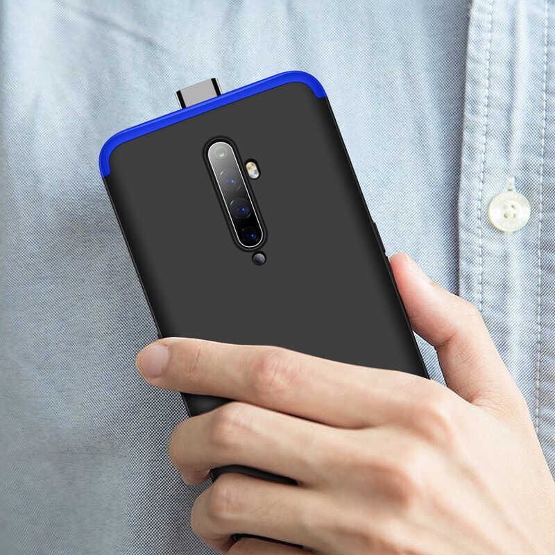 Oppo Reno 2Z Kılıf 360 Tam Koruma Ön Ve Arka Sert Mika Kapak Orjinal Ays Gkk Kapak Gold