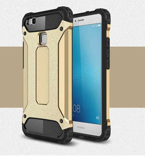 Huawei P9 Lite Mini Kılıf Armor Köşe Korumalı Çift Katman Tank Zırh Kapak (CRASH) Mavi