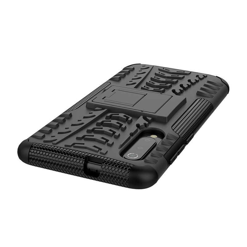 Xiaomi Mi 9 Kılıf Standlı Korunaklı Silikon Kapak (hibrit) Turuncu