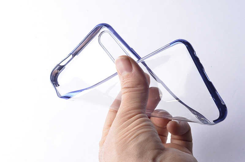 Huawei P Smart Pro 2019 Kılıf Dört Köşe Renkli Lazer Şeffaf Silikon Kapak (GLİTTER) Rose Gold