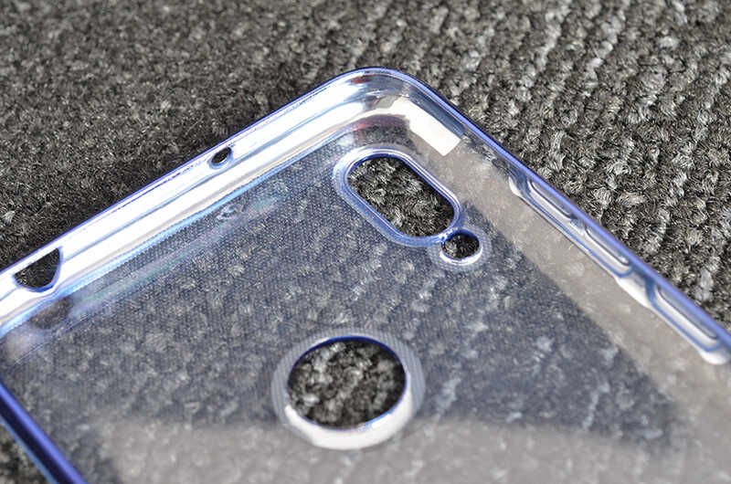 Huawei Y6S 2019 Kılıf Dört Köşe Renkli Lazer Şeffaf Silikon Kapak (GLİTTER) Rose Gold