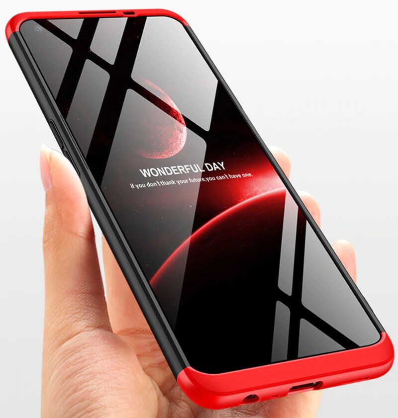 Oppo A52 Kılıf 360 Tam Koruma Ön Ve Arka Sert Mika Kapak Orjinal Ays Gkk Kapak Siyah