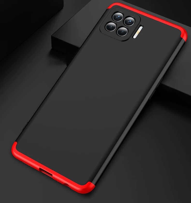 Oppo Reno 4 Lite Kılıf 360 Tam Koruma Ön Ve Arka Sert Mika Kapak Orjinal Ays Gkk Kapak Rose Gold