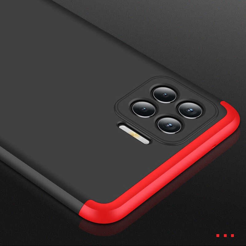 Oppo Reno 4 Lite Kılıf 360 Tam Koruma Ön Ve Arka Sert Mika Kapak Orjinal Ays Gkk Kapak Rose Gold