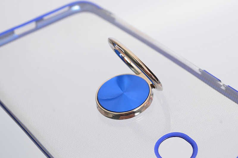 Casper Via G3 Kılıf Yüzüklü Standlı Silikon Köşeleri Renkli Kapak (GES) Rose Gold