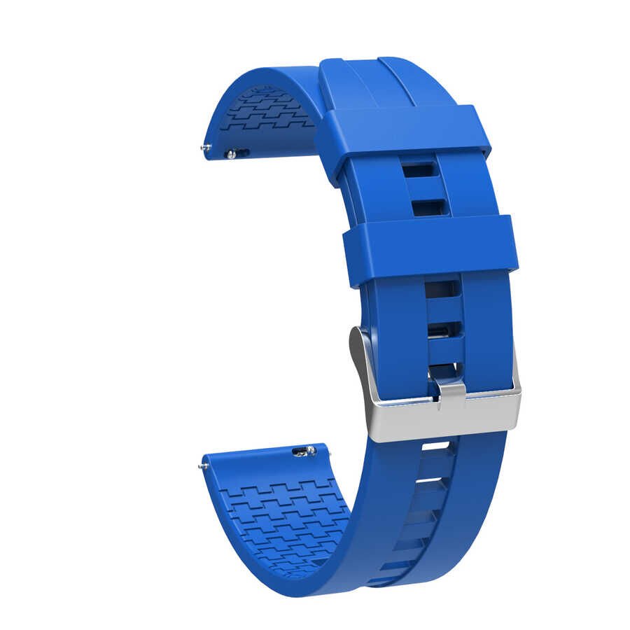 Huawei GT2 42mm (20mm) Silikon Kordon Esnek Yapılı Tasarım (KRD-23) Gri