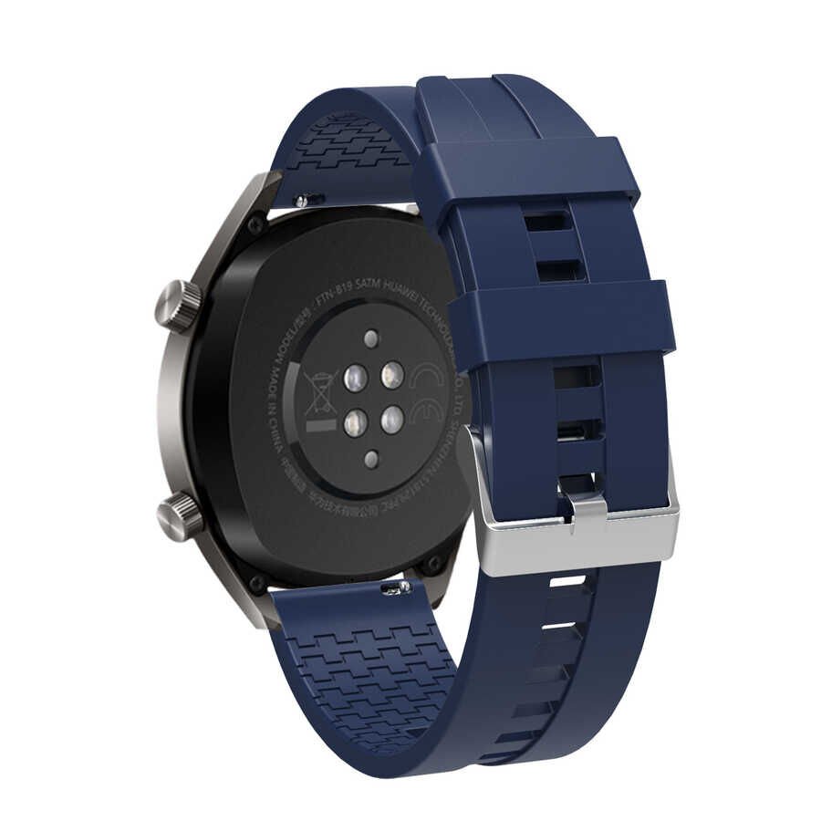Huawei Watch GT 3 46mm (22mm) Silikon Kordon Esnek Yapılı Tasarım (KRD-23) Kırmızı