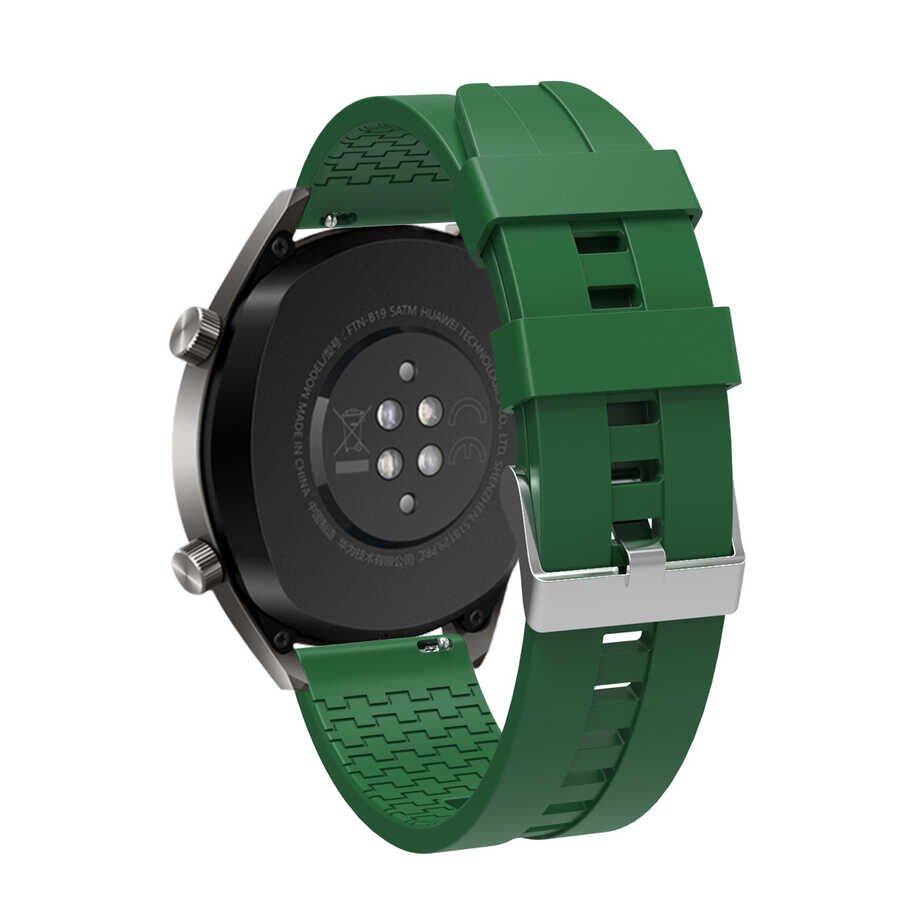 Huawei Watch GT 3 46mm (22mm) Silikon Kordon Esnek Yapılı Tasarım (KRD-23) Lacivert