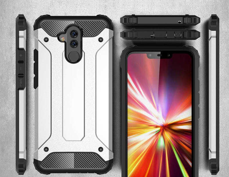 Huawei Mate 20 Lite Kılıf Armor Köşe Korumalı Çift Katman Tank Zırh Kapak (CRASH) Gold