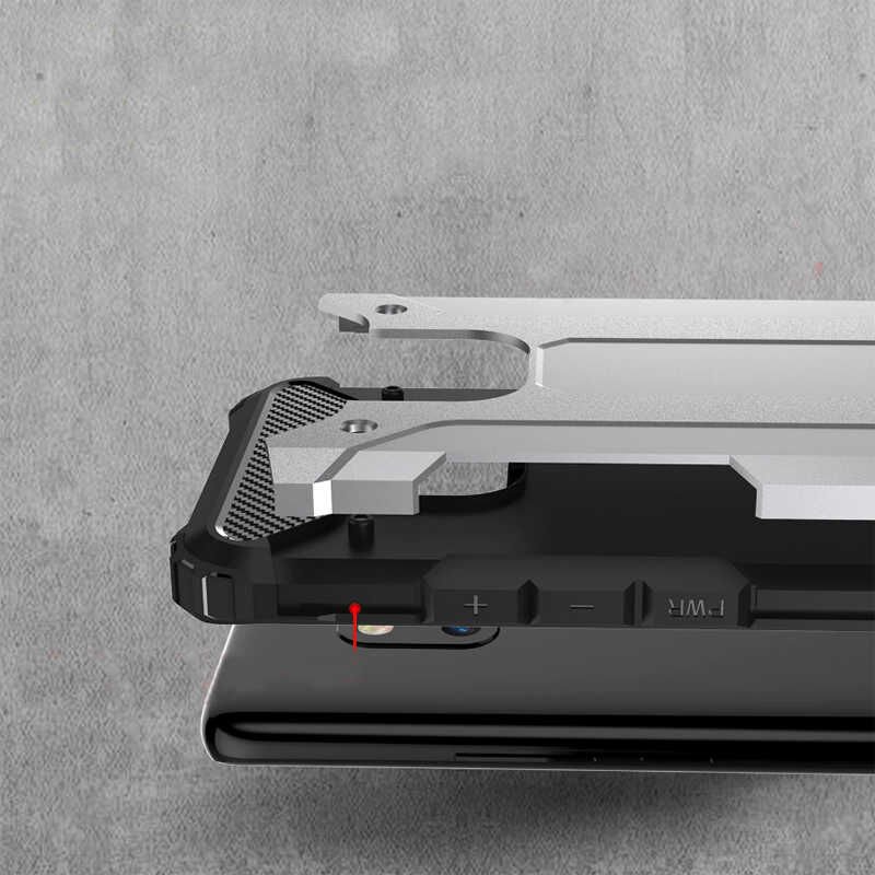 Huawei Mate 20 Pro Kılıf Armor Köşe Korumalı Çift Katman Tank Zırh Kapak (CRASH) Kırmızı