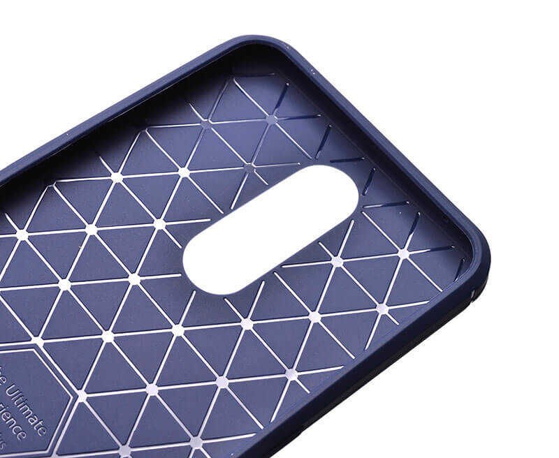 Oppo RX17 Pro Kılıf Kamera Çıkıntılı Karbon Fiber Dokulu Renk Atmaz Kapak (NEGRO) Lacivert