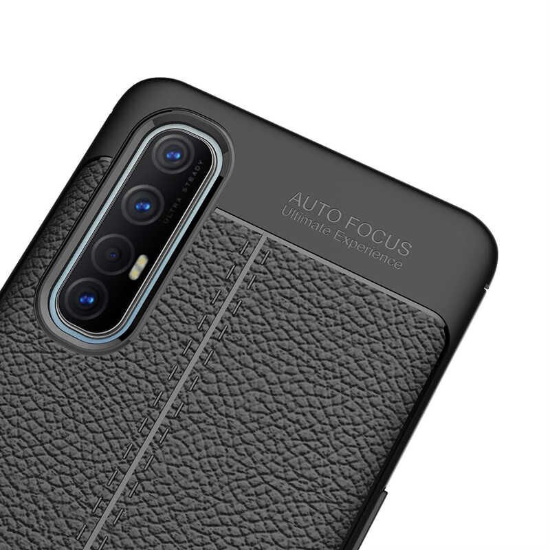 Oppo Reno 3 Pro 5G Kılıf Deri Görünümlü Renk Atmayan Dayanaklı Silikon Kapak (NİSS) Lacivert