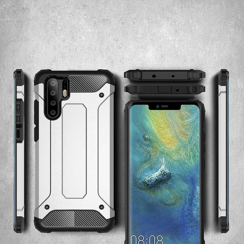 Huawei P30 Pro Kılıf Armor Köşe Korumalı Çift Katman Tank Zırh Kapak (CRASH) Rose Gold