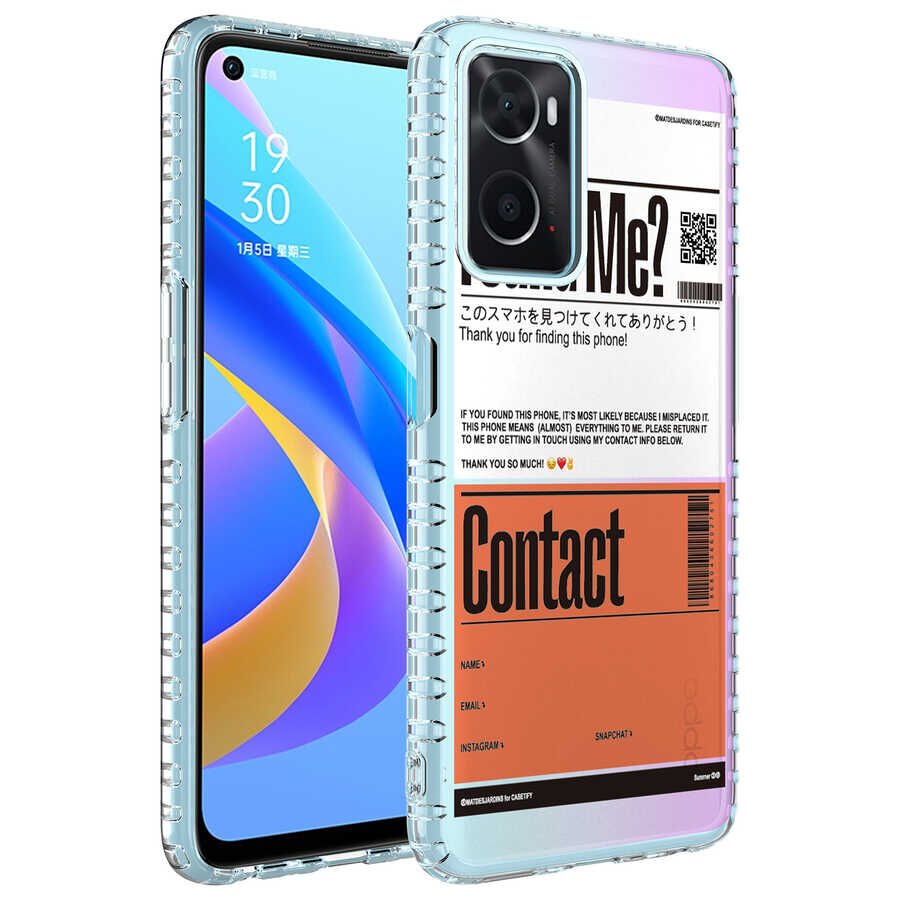 Oppo A96 4G Kılıf Kamera Çıkıntılı Airbag Kenarlı Darbe Emici Desenli Kapak (ELEGANS) NO6