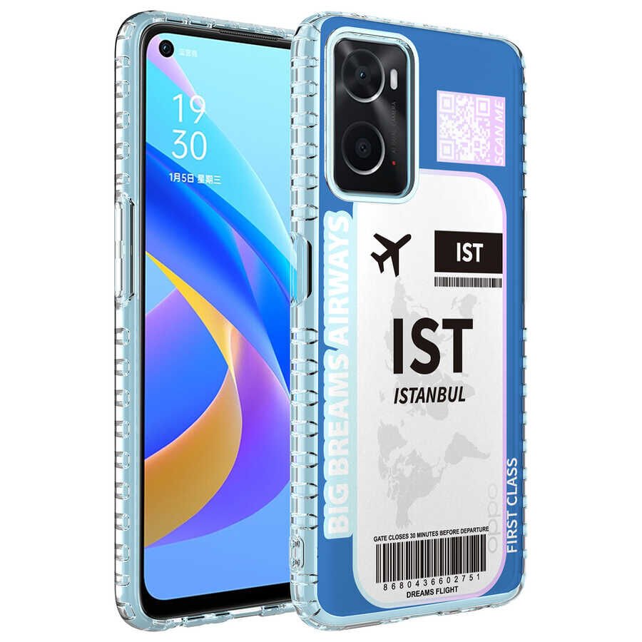 Oppo A96 4G Kılıf Kamera Çıkıntılı Airbag Kenarlı Darbe Emici Desenli Kapak (ELEGANS) NO1