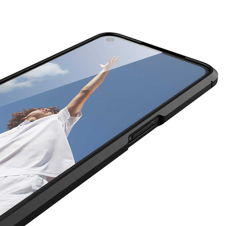 Oppo A52 Kılıf Deri Görünümlü Renk Atmayan Dayanaklı Silikon Kapak (NİSS) Kırmızı