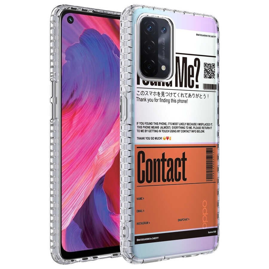 Oppo A74 4G Kılıf Kamera Çıkıntılı Airbag Kenarlı Darbe Emici Desenli Kapak (ELEGANS) NO6