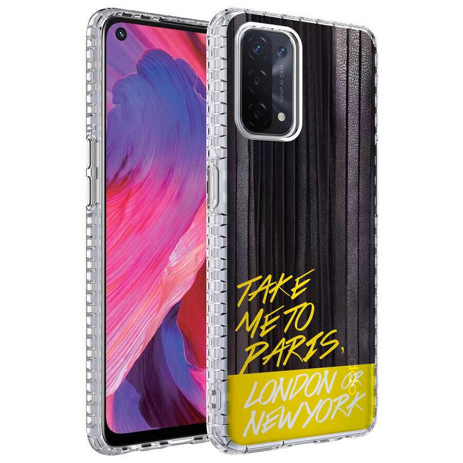 Oppo A74 4G Kılıf Kamera Çıkıntılı Airbag Kenarlı Darbe Emici Desenli Kapak (ELEGANS) NO3