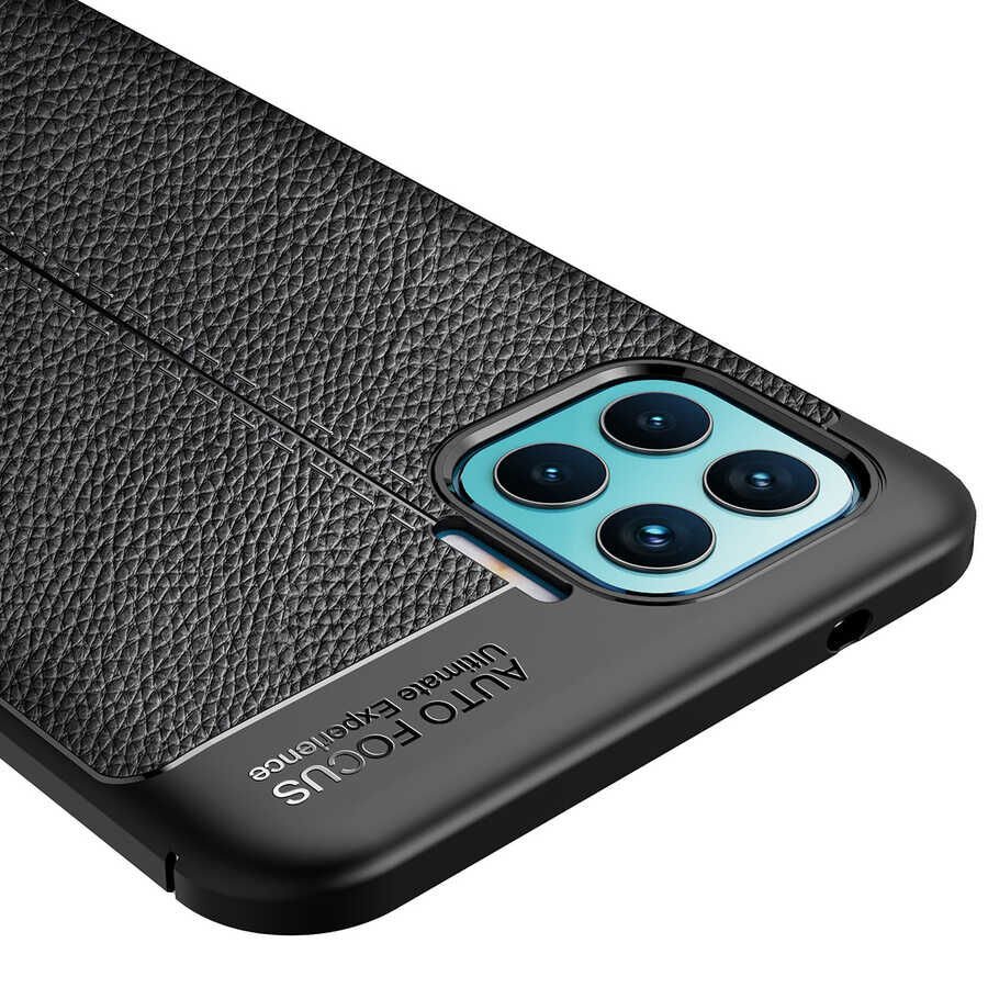 Oppo Reno 4 Lite Kılıf Deri Görünümlü Renk Atmayan Dayanaklı Silikon Kapak (NİSS) Kırmızı