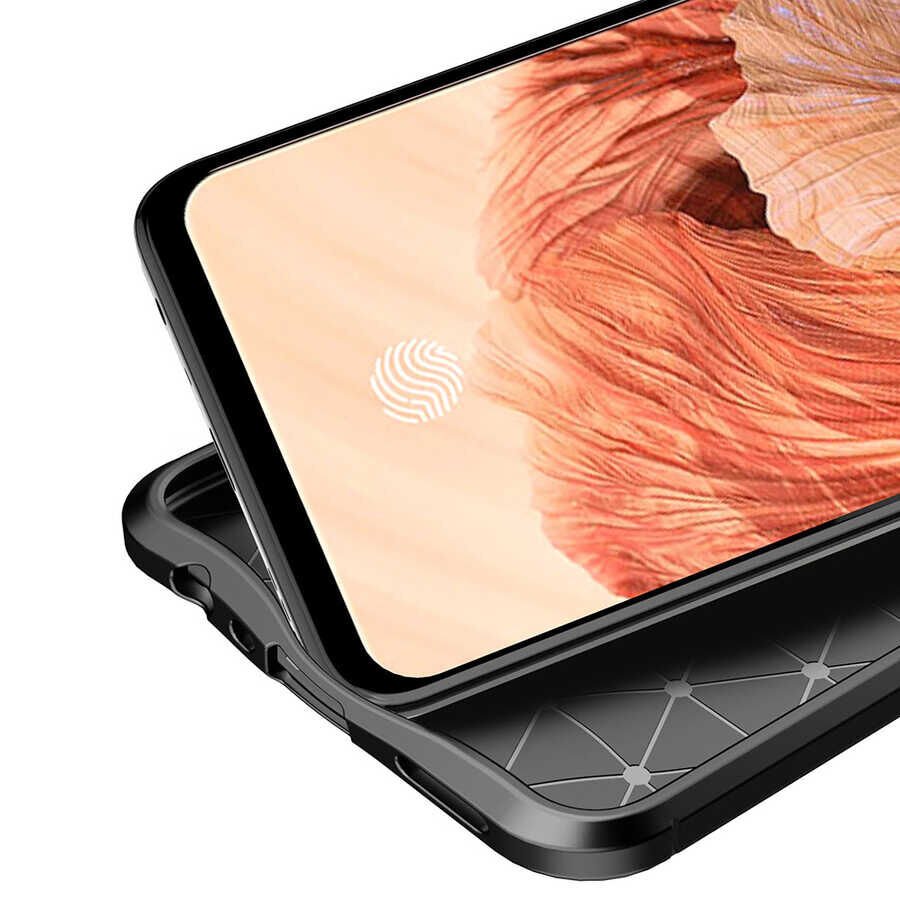 Oppo A73 Kılıf Deri Görünümlü Renk Atmayan Dayanaklı Silikon Kapak (NİSS) Lacivert