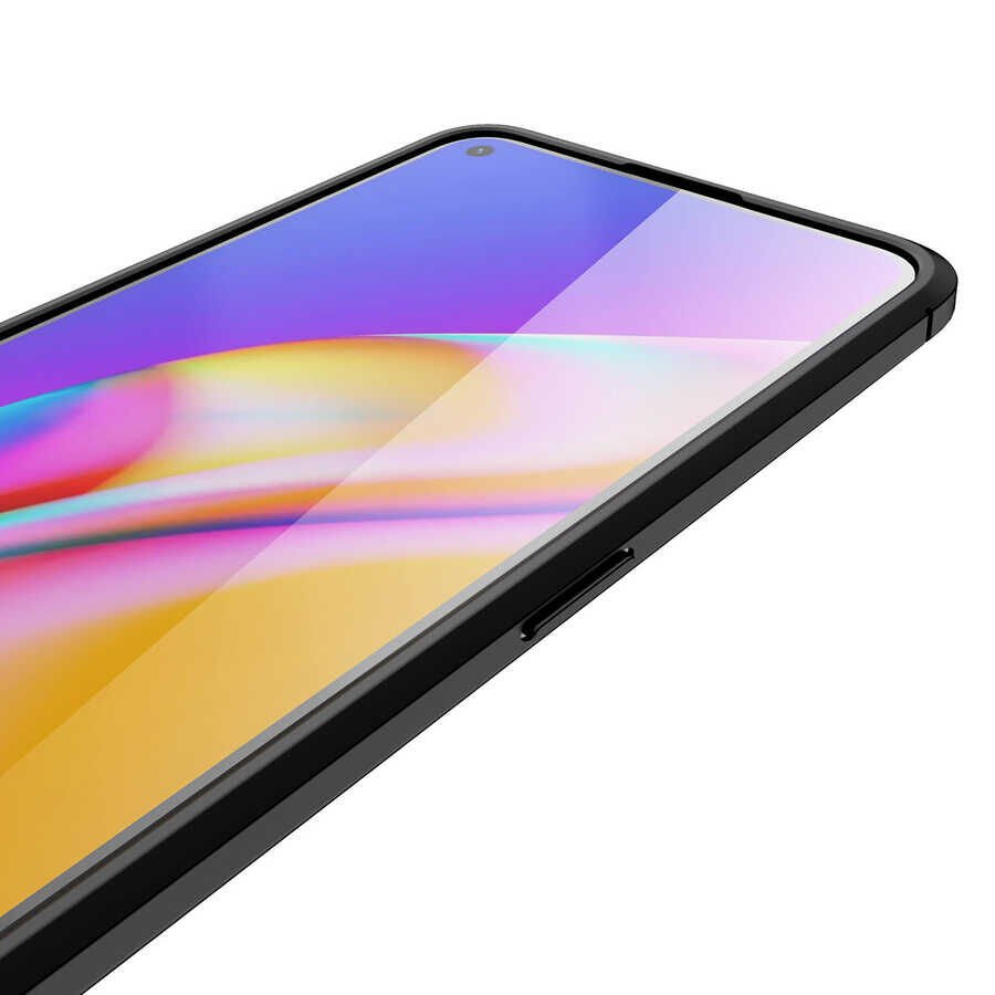 Oppo Reno 5 Lite Kılıf Deri Görünümlü Renk Atmayan Dayanaklı Silikon Kapak (NİSS) Kırmızı