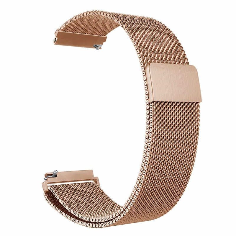 Huawei Watch GT 3 42mm Metal Kordon Tel Örgü İşlemeli Mıknatıslı Tasarım (krd-12) Rose Gold