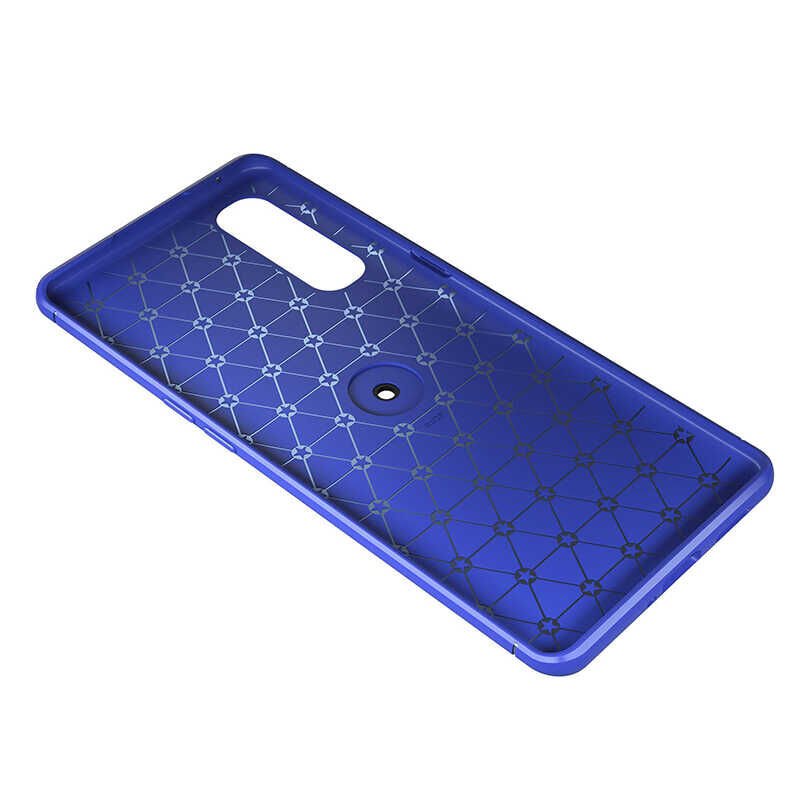 Oppo Reno 3 Pro 5G Kılıf Kamera Çıkıntılı Renkli Yüzüklü Standlı Mıknatıslı Kapak (RAVEL) Mavi