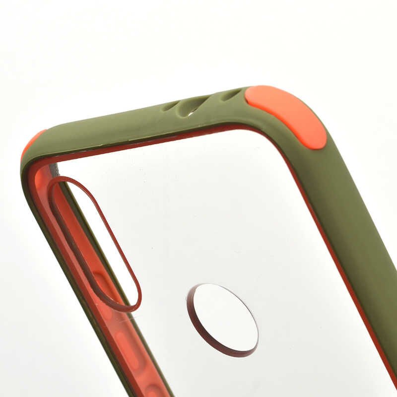 Xiaomi Redmi Note 7 Kılıf Şeffaf Sert Plastik Arka Yüzey Tasarımlı Kapak (TİRON) Koyu Yeşil