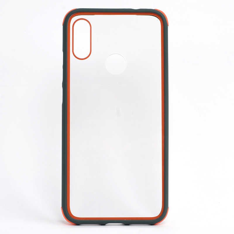 Xiaomi Redmi Note 7 Kılıf Şeffaf Sert Plastik Arka Yüzey Tasarımlı Kapak (TİRON) Koyu Yeşil