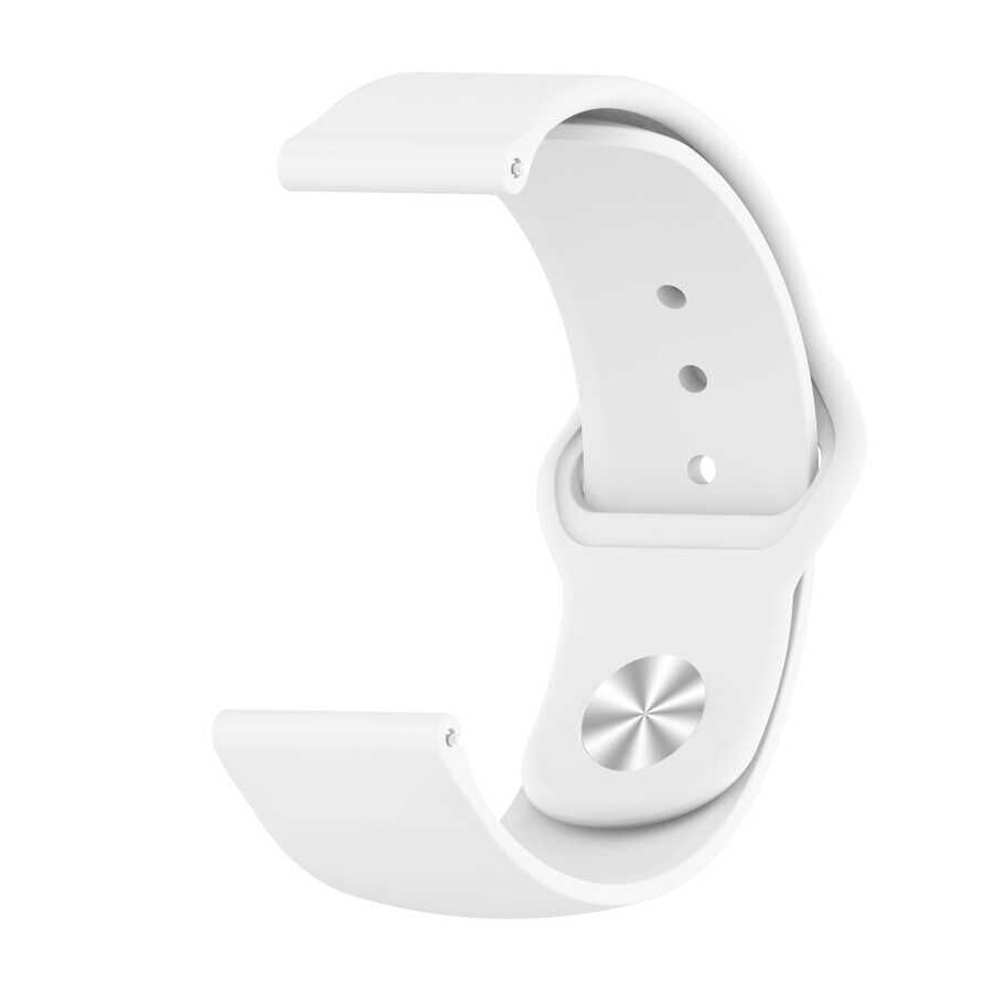 Huawei GT2 42mm (20mm) Silikon Kordon Esnek Malzeme (krd-11) Beyaz