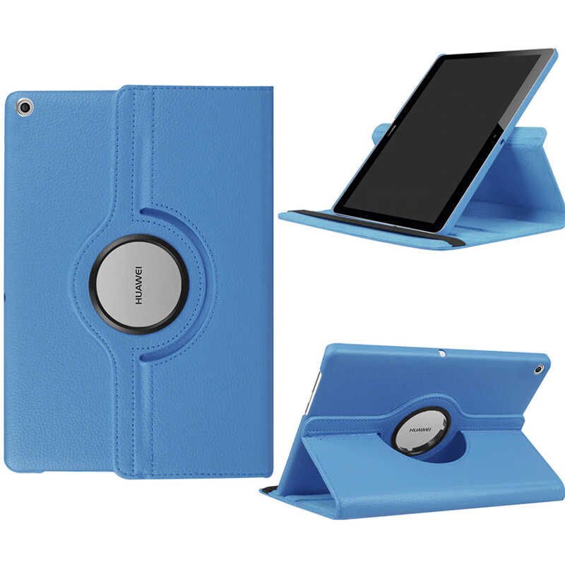 Huawei T3 7 inc Kılıf Dönebilen Standlı (D-T) Mavi