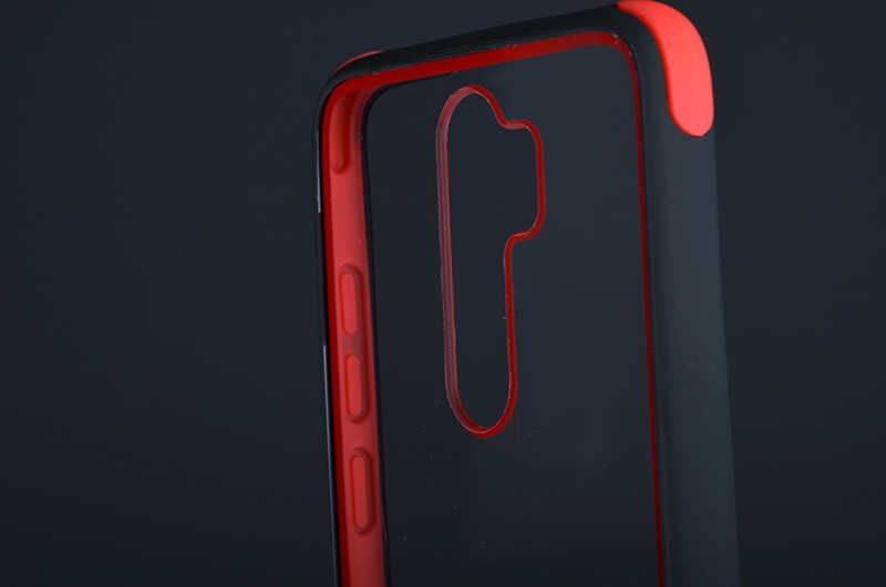 Xiaomi Redmi Note 8 Pro Kılıf Şeffaf Sert Plastik Arka Yüzey Tasarımlı Kapak (TİRON) Lacivert