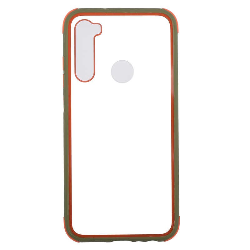 Xiaomi Redmi Note 8 Kılıf Şeffaf Sert Plastik Arka Yüzey Tasarımlı Kapak (TİRON) Yeşil